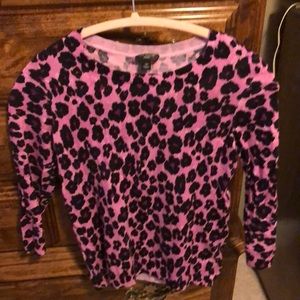 Pink leopard sweater.